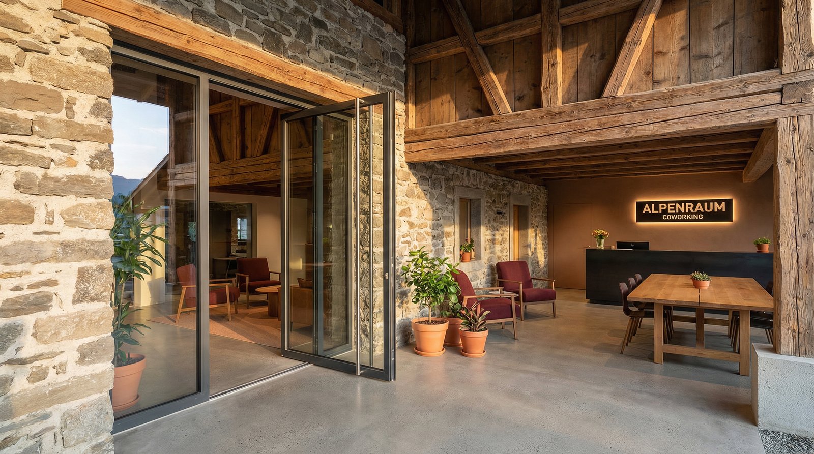 Einladender Eingang - Willkommen